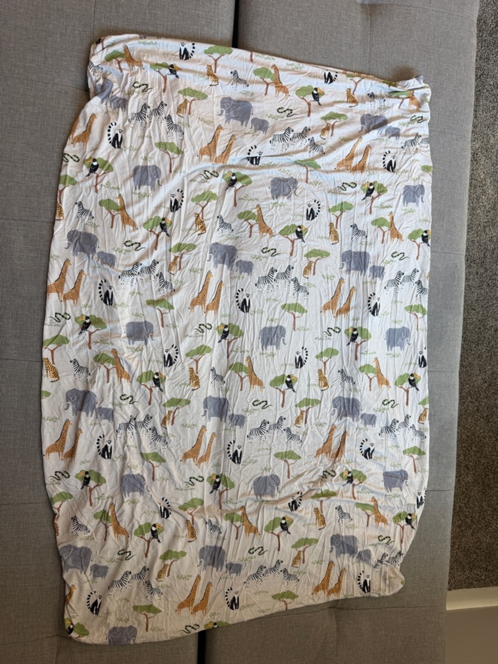 Little Sleepies Safari Animal bamboo crib sheet